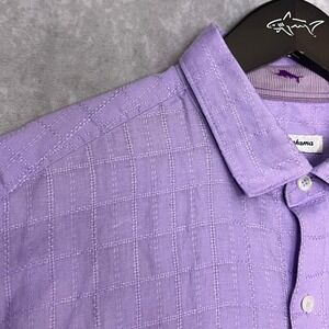 Tommy Bahama Mens Purple 100% Linen Long Sleeve Button Down Shirt w/Pocket